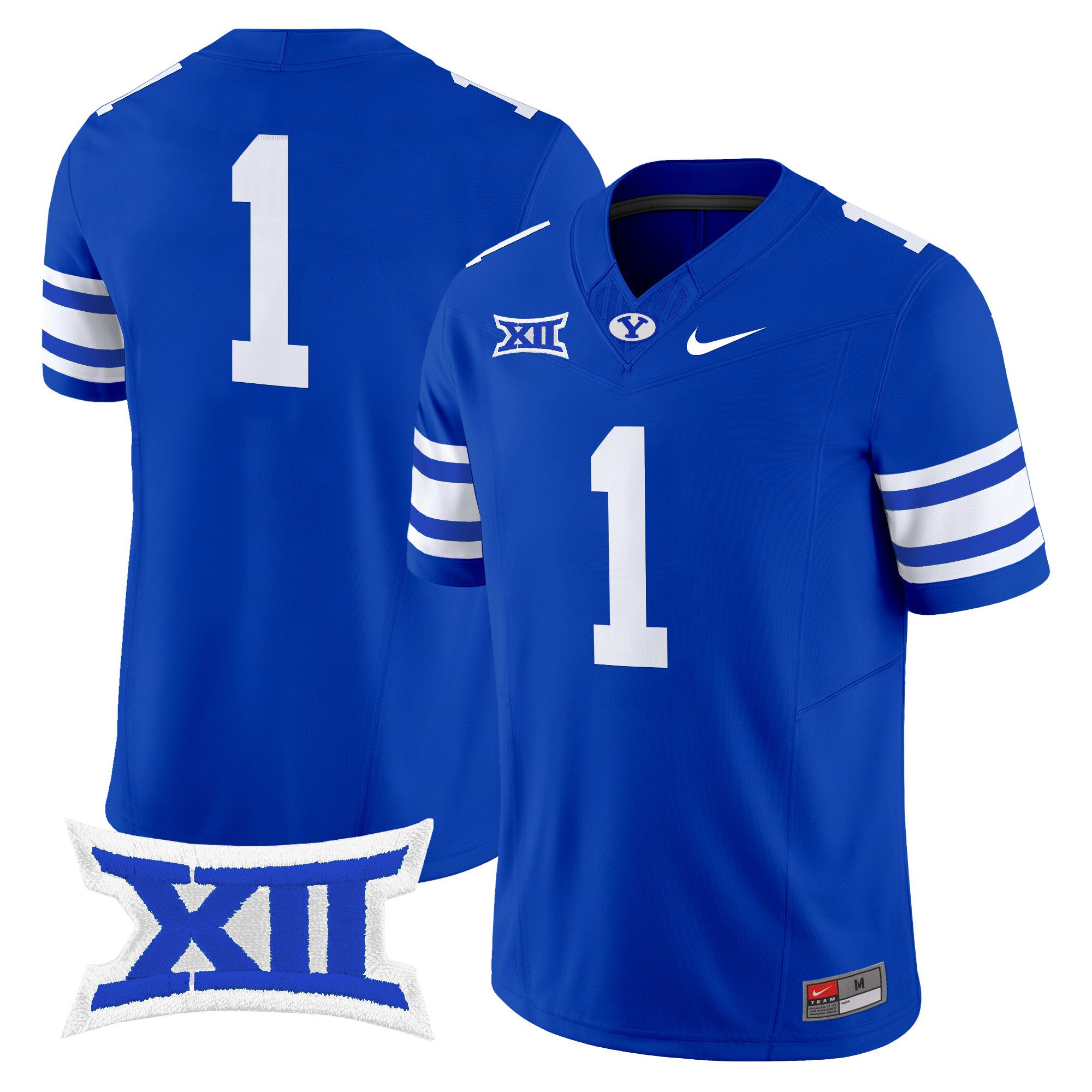 Men BYU Cougars #1 No Name Blue Nike 2024 Vapor Limited NCAA Jersey style 1->more ncaa teams->NCAA Jersey